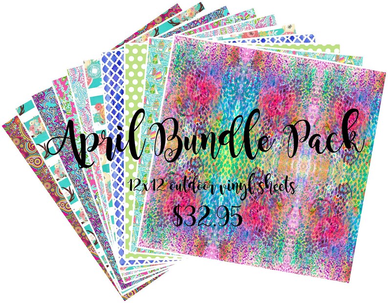 Patterned Vinyl Printed Vinyl Sheets Printed HTV Sheets Etsy