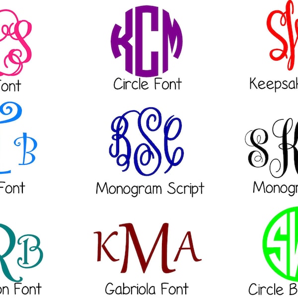 Monogram Decals | Tumbler Decal | Car Decal | Vinyl Decals