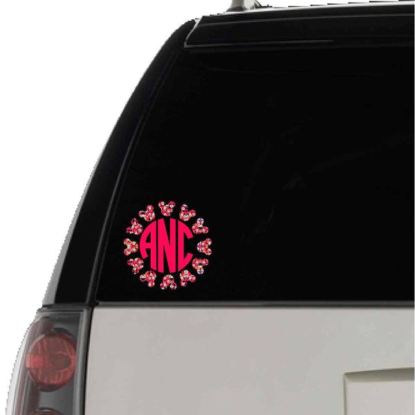 Character Decal | Monogram Car Decal | Monogram Decal | Car Decal | Car Monogram Decal | Car Decal Monogram Stickers