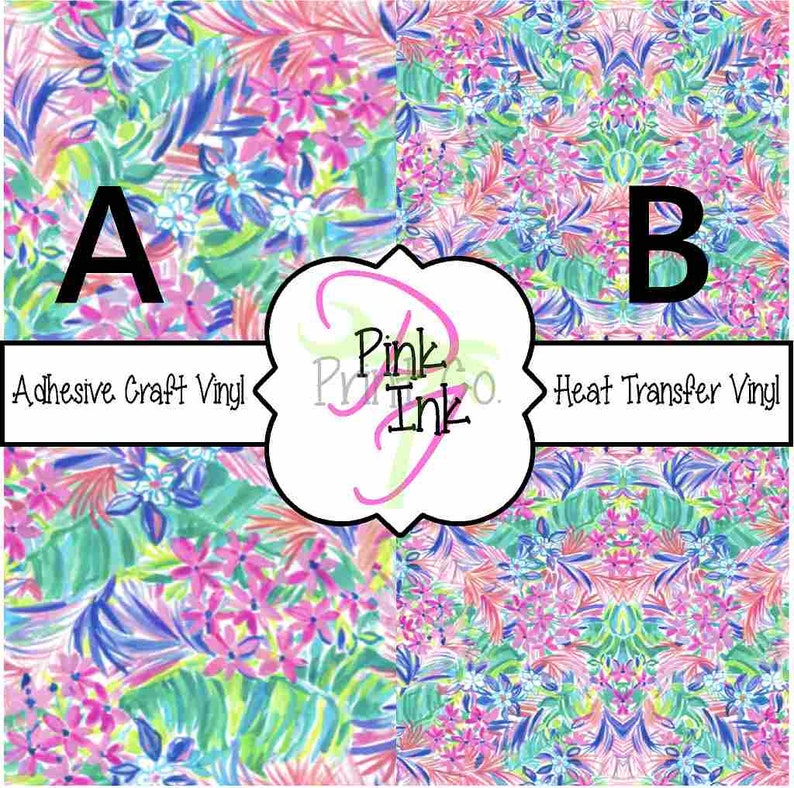 Printed Adhesive Vinyl Printed HTV Pattern 1325 Patterned Vinyl