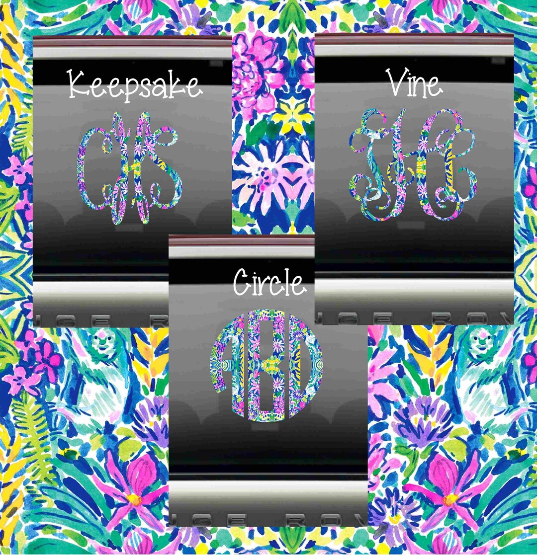 Monogram Car Decal Monogram Decal Car Decal Car Monogram Decal Car ...