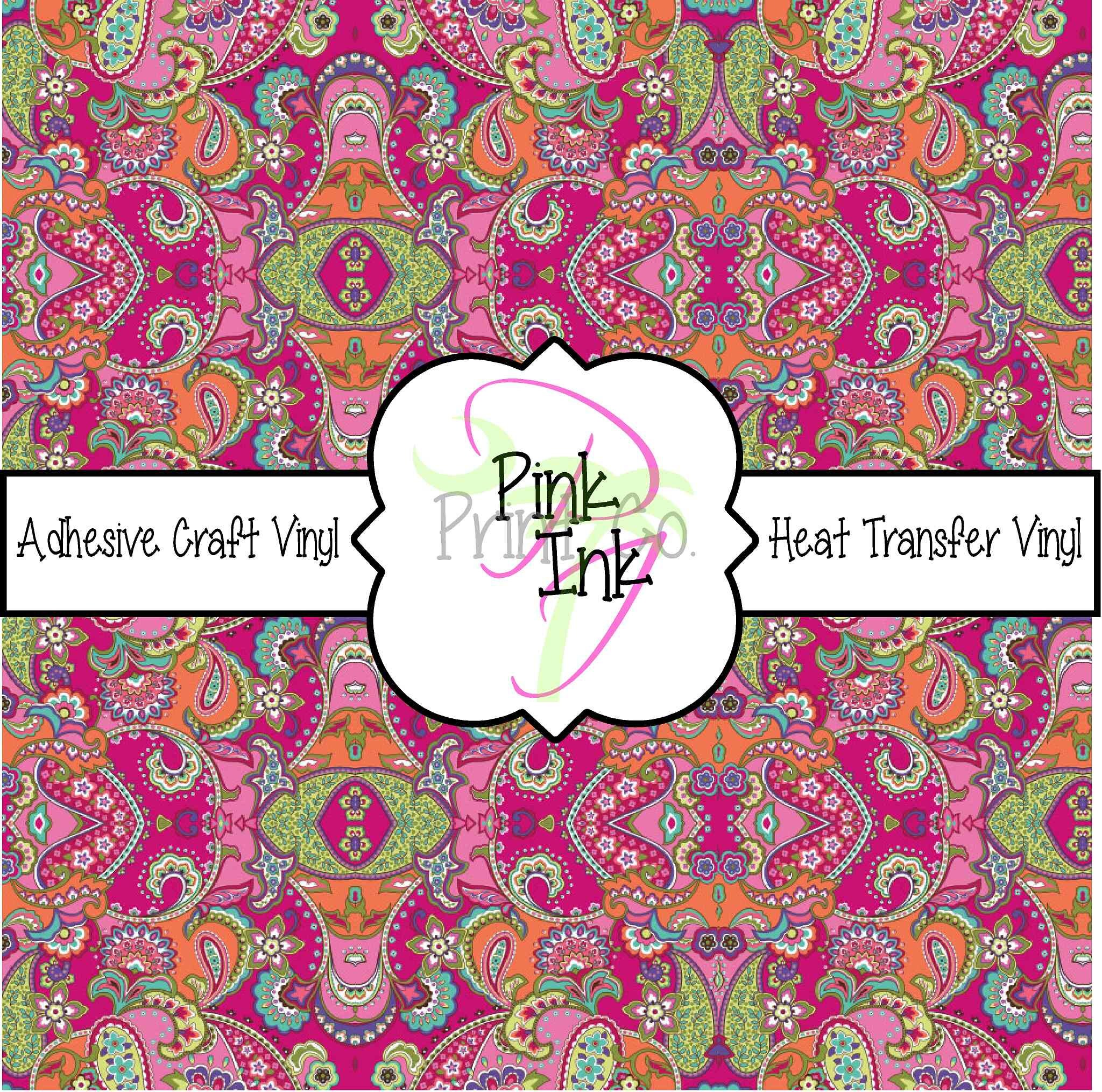 Pink Paisley // Vera Bradley Patterned Craft Vinyl and Heat Etsy