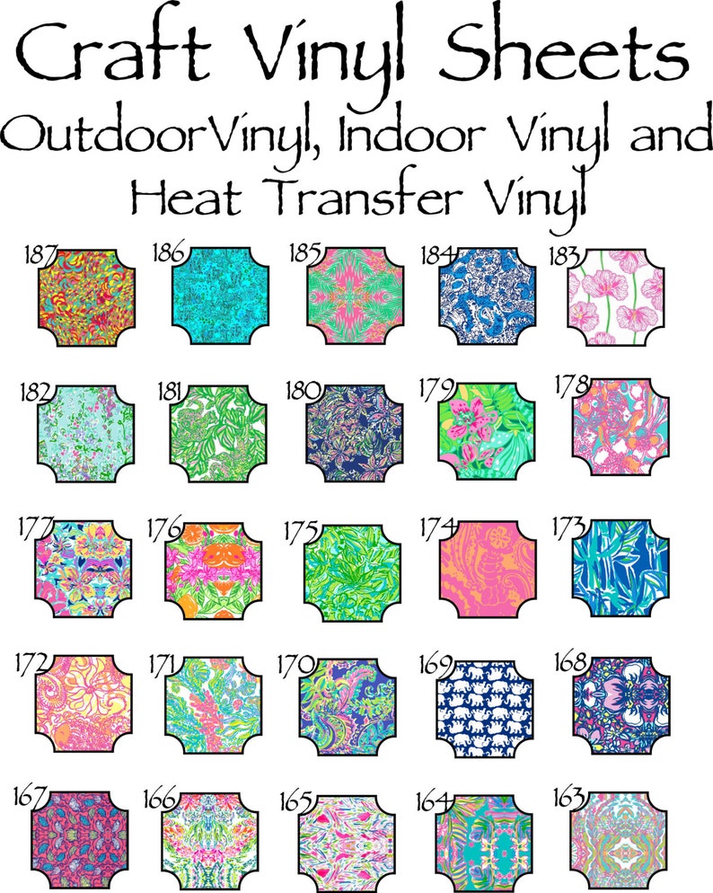 Patterned Vinyl Printed Vinyl Sheets Printed HTV Etsy