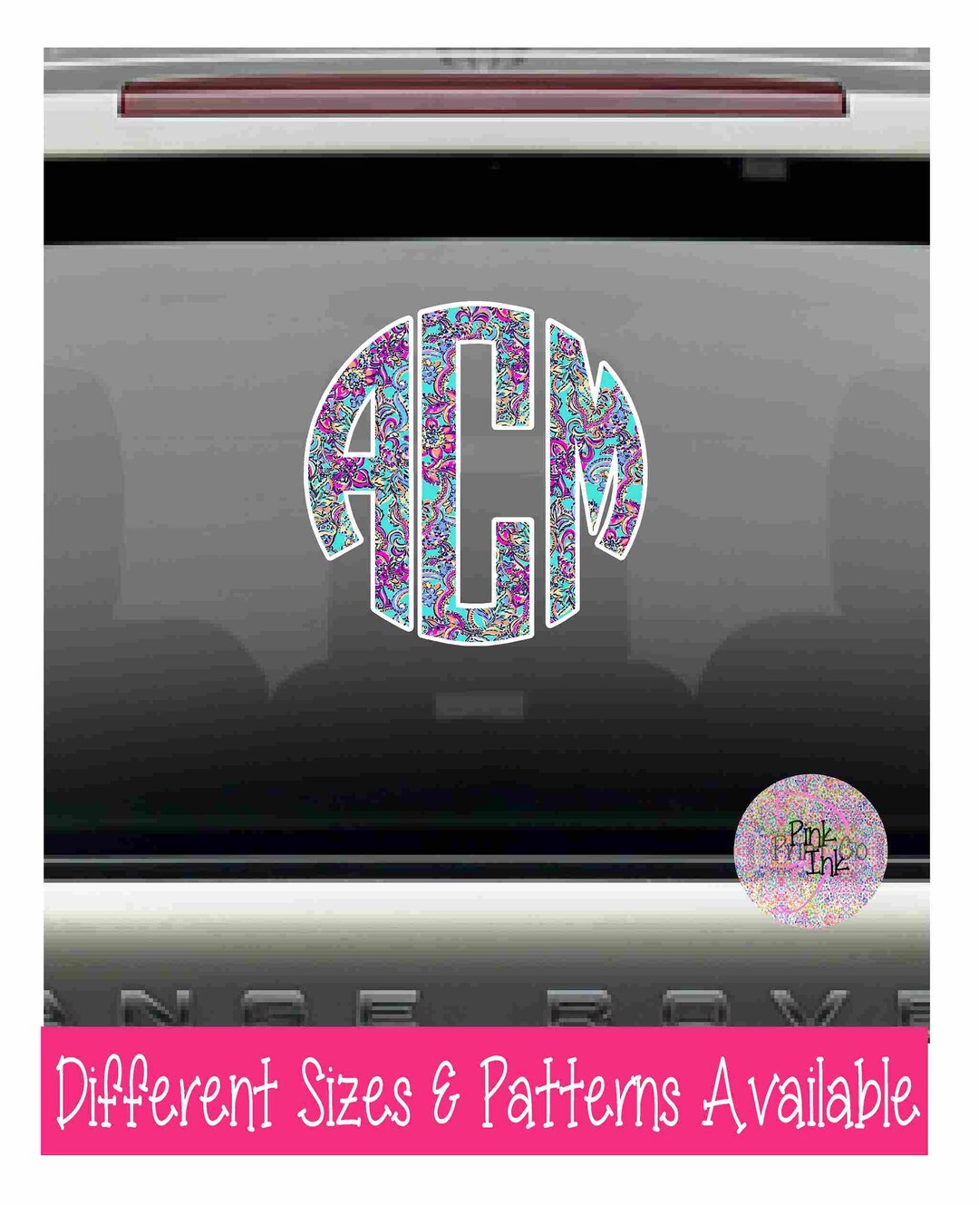 Monogram Car Decal Monogram Decal Car Decal Car Monogram Decal Car ...