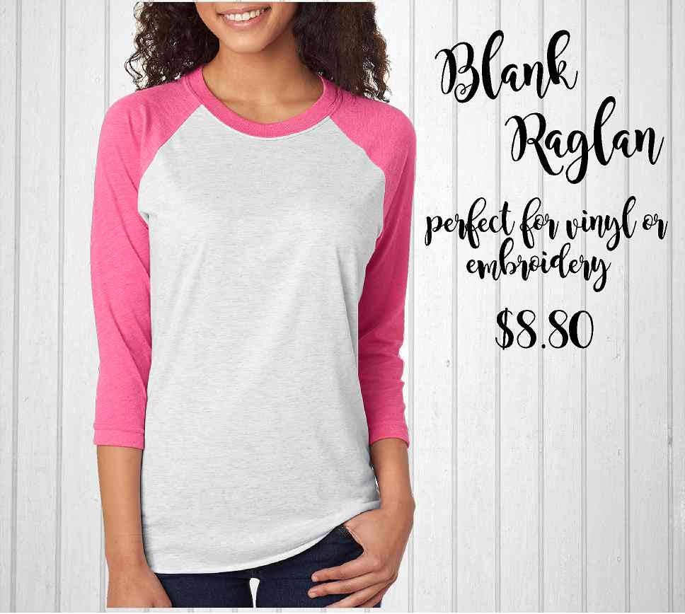 Blank Raglan Tee/Blank TShirts for Crafting/Blank Shirts Etsy