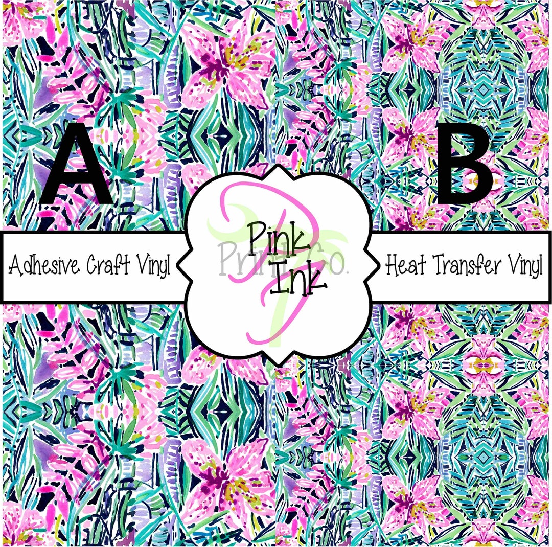 Patterned Vinyl Patterned HTV Printed Adhesive Vinyl Printed HTV Heat ...