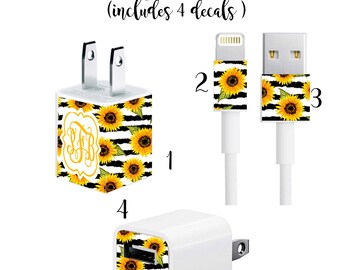 IPhone Charger Monogram | Iphone Pro Max Charger Decal | Monogram Iphone Charger Wrap | Monogram Iphone Charger Decal | Pattern 1211