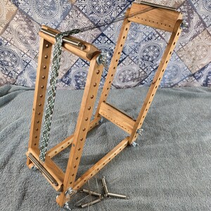 Betty Luxury Cherry 6" A-Frame BEAD Weaving Loom, Upright Beading Tool, Expandable Wooden Loom, Handmade by The Crafty Fox image 2