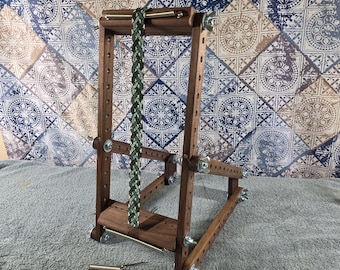 Janet Luxury Walnut Deluxe Bead Weaving Loom, Upright Beading Tool, Medium Size Adjustable Wooden Bead Loom, Made in the USA