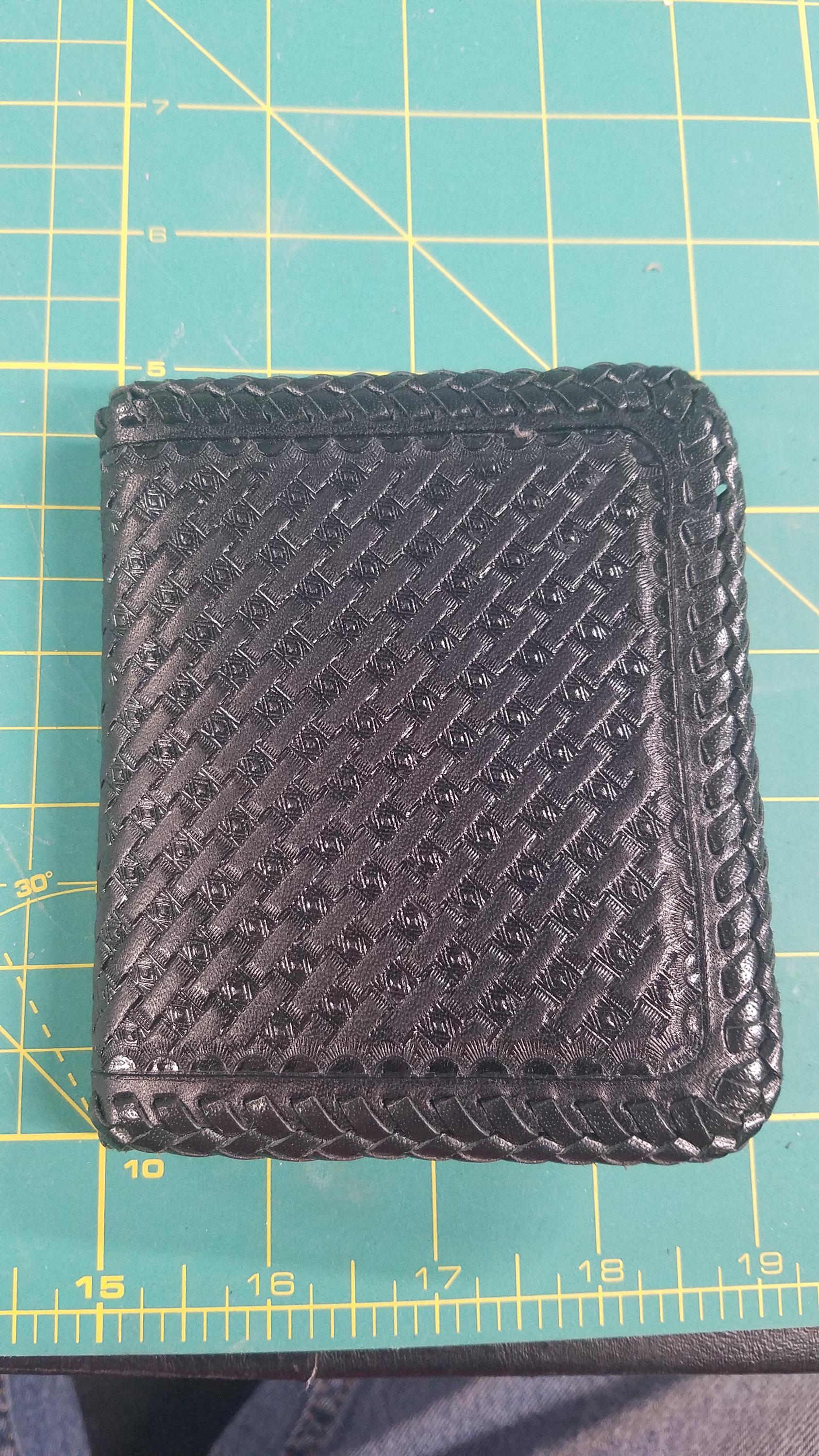 Black Tooled Leather Wallet Men - Etsy