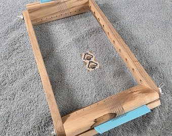 Standard Maple Bead Weaving Loom: Adjustable Small Horizontal Beading Tool, Handmade in USA