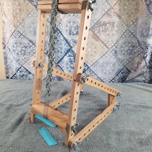 Maple Deluxe BEAD Weaving Loom, Upright Beading Tool, Medium Size Adjustable Wooden Bead Loom, Handmade by The Crafty Fox, Made in the USA