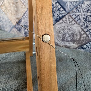 Betty Luxury Cherry 6" A-Frame BEAD Weaving Loom, Upright Beading Tool, Expandable Wooden Loom, Handmade by The Crafty Fox image 4