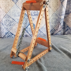 Cherry A-Frame BEAD Weaving Loom, Upright Beading Tool, Compact Expandable Wooden Loom, Handmade by The Crafty Fox, Made in the USA