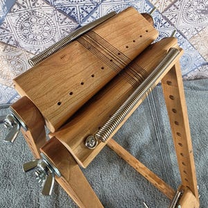 Betty Luxury Cherry 6" A-Frame BEAD Weaving Loom, Upright Beading Tool, Expandable Wooden Loom, Handmade by The Crafty Fox image 6