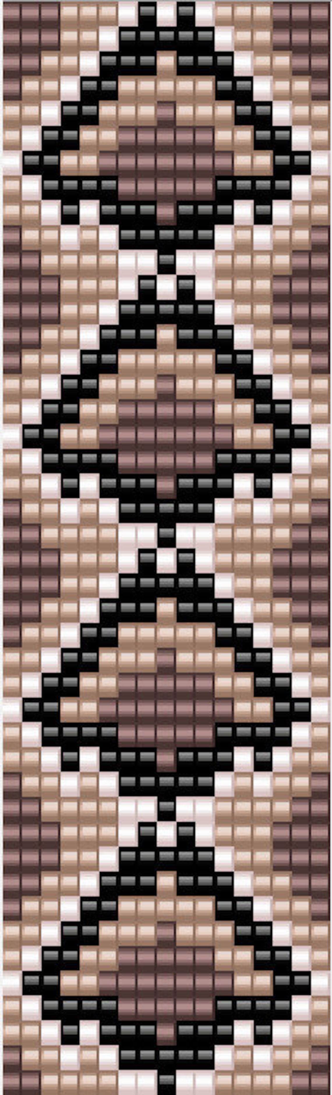 Diamondback Rattlesnake Loom Bead Pattern for Hat Band, Miyuki Delica ...
