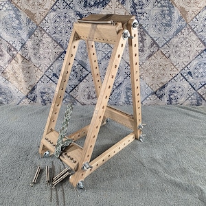 Betty Luxury Maple 6" A-Frame BEAD Weaving Loom, Upright Beading Tool, Expandable Wooden Loom, Handmade by The Crafty Fox