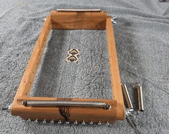 Luxury Cherry Basic 6" Bead Weaving Loom: Adjustable Small Horizontal Beading Tool, Handmade in USA