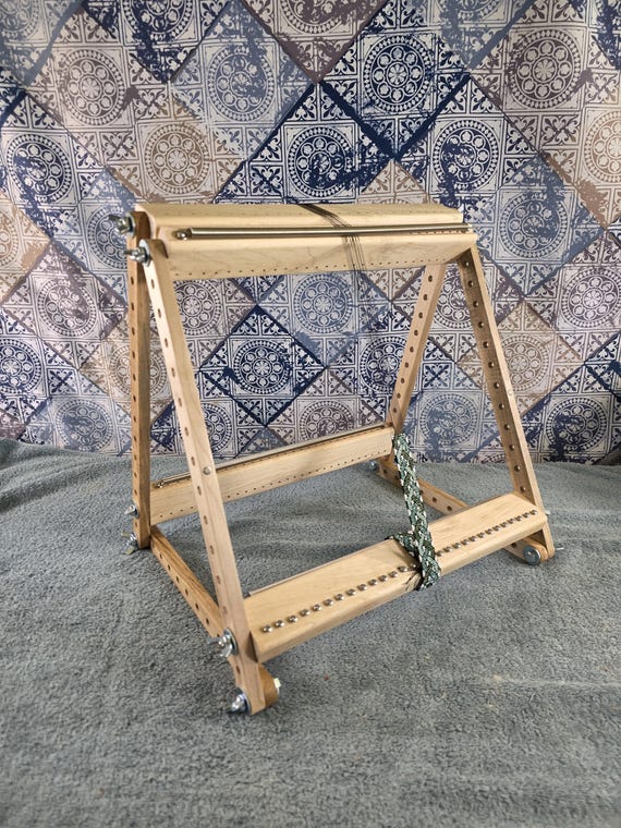 Mercedes Luxury Maple 15" A-Frame BEAD Weaving Loom, Upright Beading Tool, Expandable Wooden Loom, Handmade by The Crafty Fox