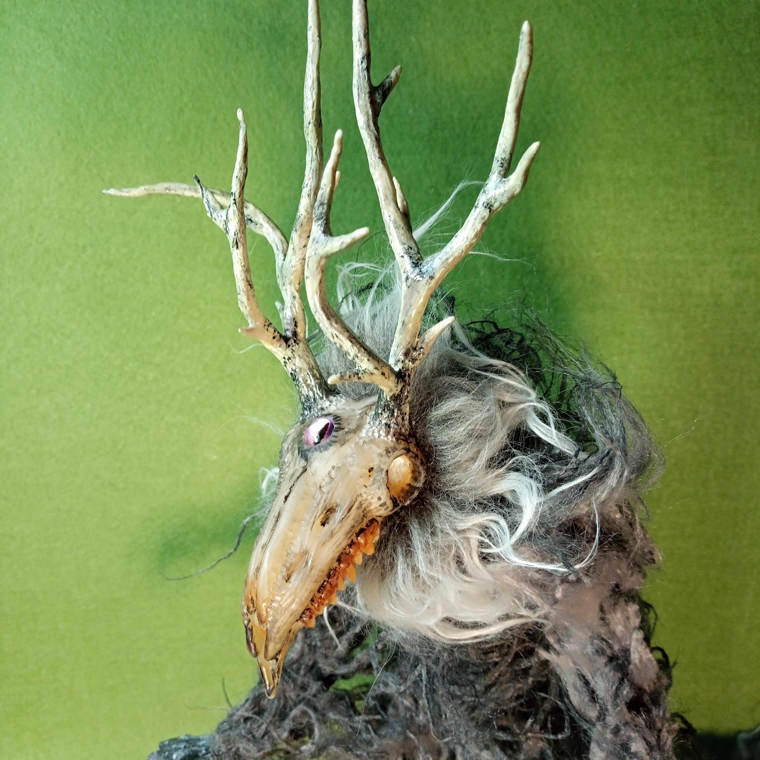 Wendigo Art Doll OOAK Poseable Forest Creature Winter Guardian Mythical ...