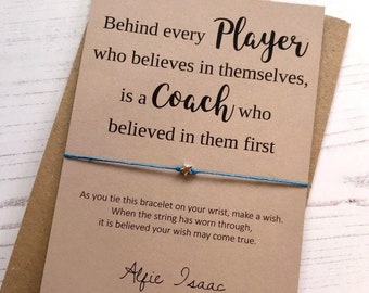 Wish Bracelet - Behind every player who believes in themselves ... sentiment card with envelope