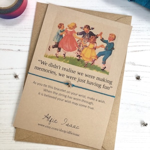 Wish Bracelet: "Making Memories" Sentiment Card with Envelope