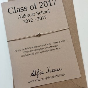Wünschen Sie Armband - individuelle Klasse von... Prom College Stimmung Grußkarte mit Umschlag