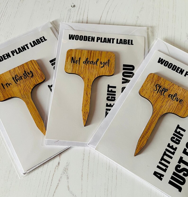 Wooden Plant Labels / Toppers for Indoor Plants Gifts Etsy