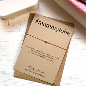 Wunsch-Armband - #mummytobe Sentiment-Karte und Armband mit Umschlag