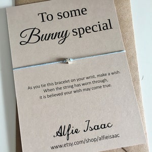 Pulsera deseo - a algún conejito Pascua sentimiento tarjeta con envolvente