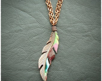 Colorful Feather - Necklace