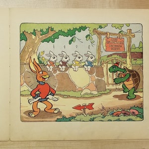 Plates from the Tortoise and the Hare by Staff of Walt Disney for Nursery or Child&#39;s Bedroom Decor