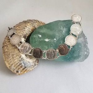 Vintage Edward VII Rex Imperator Silver Dime Bracelet (made years 1902, -03, -04) Canadian