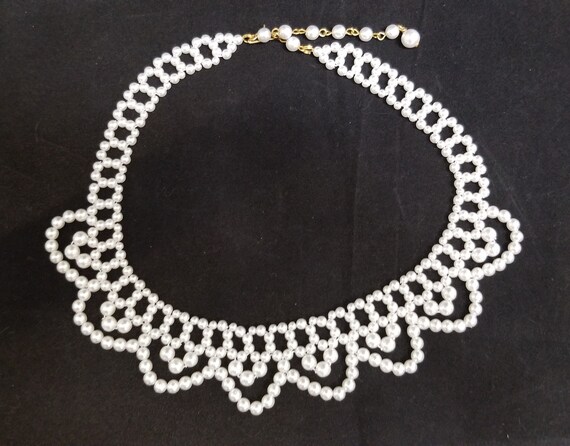 Vintage Mid-Century Faux Pearl Choker - image 5