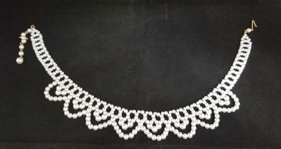 Vintage Mid-Century Faux Pearl Choker - image 6