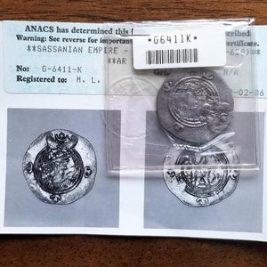 Ancient Coin: Xusro II Drachm (A.D. 591-628) Sassanian Empire