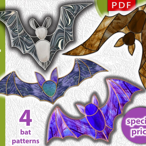 Bat Stained Glass - Etsy