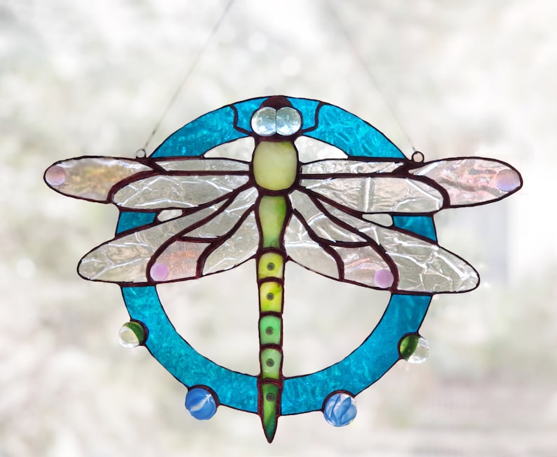 Dragonfly stained glass digital pattern image 6