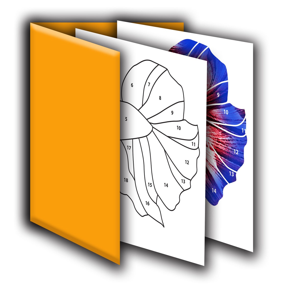 Betta Fish Stained Glass Digital Pattern Suncatcher Window Etsy