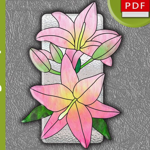 Sunset Stained Glass Pattern PDF Digital File Etsy