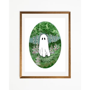 Grove Ghost Halloween Illustration Art Print