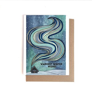 Warmest Winter Wishes Holiday Christmas Greeting Card