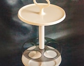 Vintage 1960s 70s Mid Century Modern Plastic Home Bar Drinks Table FLAIR Made in Holland