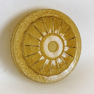 Yellow Art Deco Clichy Glass Lampshade: Vintage Replacement Shade