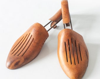 Wooden Shoe Trees Stretchers FRENCH Antique Vintage Lasts