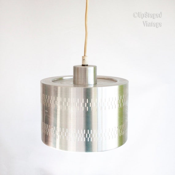Vintage Mid Century 1960s 70s Scandinavian Pierced Brushed Etsy