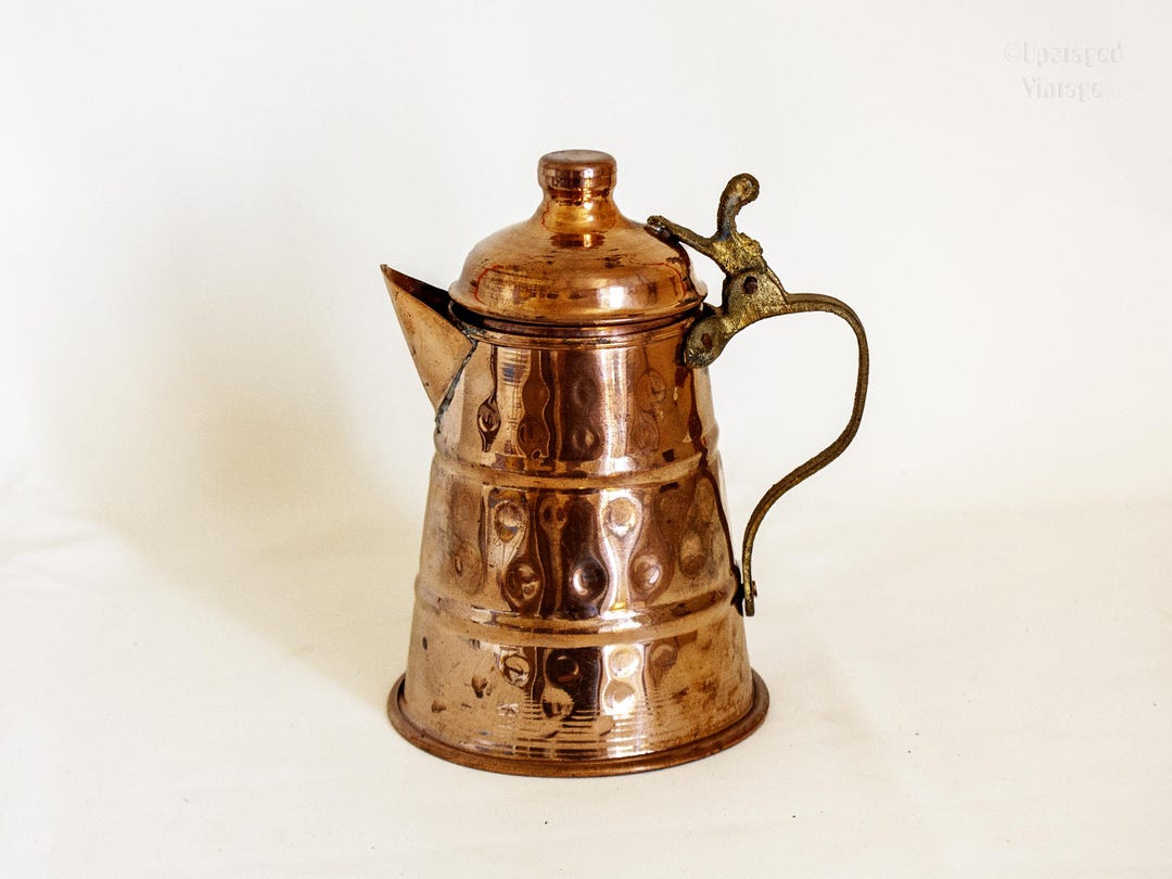 Small Copper Coffee Pot Hand Crafted French Antique - Etsy