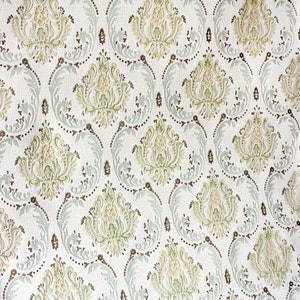 Carta da parati damascata 1 rotolo completo di carta goffrata Hildesia Vintage anni '70 verde e grigio della Germania occidentale
