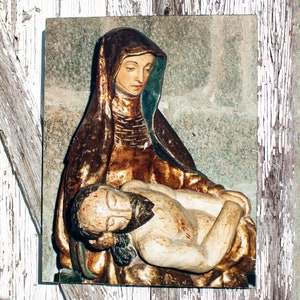 Religious Christian Jesus Print French 1960s/70s Vintage Picture Wall Hanging