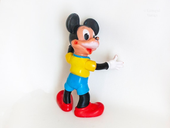 Mickey Mouse 1960s DISNEY Original Vintage Rubber Toy RARE Made in